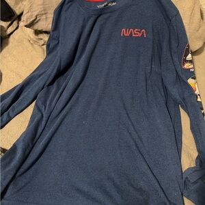 NASA Blue Long Sleeve Shirt